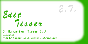 edit tisser business card